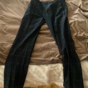These are black H&M plaid pants size 30